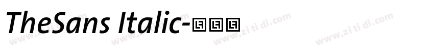 TheSans Italic字体转换